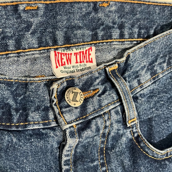 Vintage high waist straight leg blue jeans - Picture 4 of 5